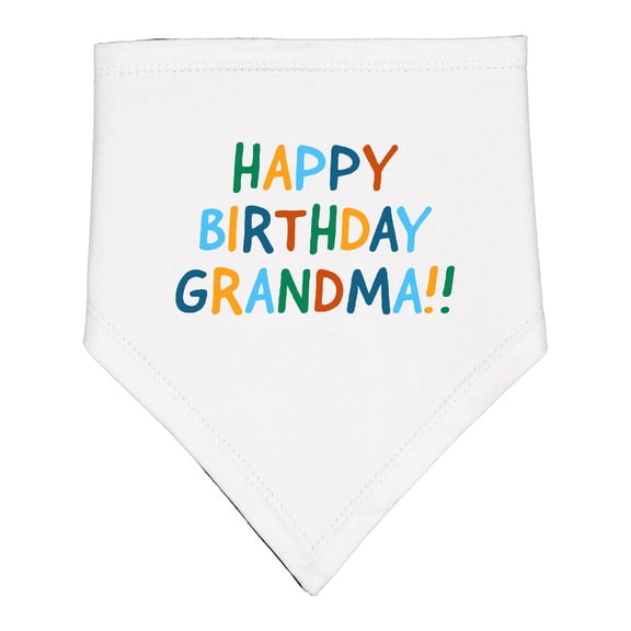 Inktastic Happy Birthday Grandma Baby Bandana Bib