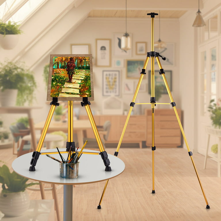 Aluminum Easel Stand Tripod Adjustable Height 19''-55'' Lightweight Sturdy  Field Easel for Painting with Carrying Bag 