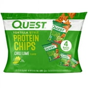 Quest Tortilla Style Protein Chips, Chili Lime, 1.1oz - 4 Count Bags