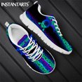 thumbnail image 1 of Zapatillas planas para hombre, con estampado tribal polinesio de tortuga, informales, con cordones, transpirables, para caminar, 1 of 6