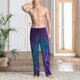 thumbnail image 2 of Fotbe Purple and Green Glitter Pantalones de Pijama para Hombre, Pantalones de Dormir, Pantalones de Casa con Cintura Ajustable y Bolsillos-3X-Large, 2 of 6