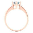 thumbnail image 4 of 2.5 ct Marquise Cut Blue Moissanite Solitaire Engagement Ring for Women in 18K Rose Gold, 4 of 5