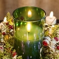 thumbnail image 4 of Set de 3 velas Eywamage, de cristal verde, sin llama, con mando a distancia, 4 of 8