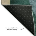 thumbnail image 5 of Addison Rugs Mayfield Premium Machine Washable Transitional Abstract Green Rectangle Rug, 5' X 7'6" Machine Washable Transitional Abstract Green Oversized Sherpa Throw Blanket, 5 of 6