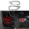 thumbnail image 2 of for Jeep Grand Cherokee 2011 2012 2013-2019 ABS Chrome Rear Reflector Fog Light Lamp Cover Trim Beze, 2 of 5