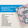 thumbnail image 4 of Blue Sky 2026-2027 Weekly and Monthly Academic Year Planner Calendar, July 2026 - June 2027, 8.5" x 11", Flexible Cover, Wirebound, Storage Pocket, Laminated Tabs, Roosevelt Pink, 4 of 10