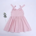 thumbnail image 3 of EnJoCho toddler Cute Solid Dress Kids Baby Girls Spring Summer Ruffle Sleeveless Princess Dress Beach Dress Fashion Birthday Party Clothes, 3 of 3
