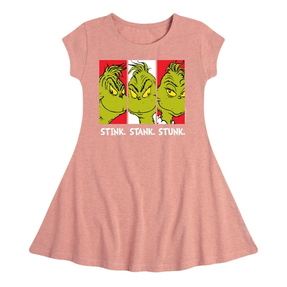 Dr. Seuss The Grinch - Christmas - Stink. Stank. Stunk. - Toddler & Youth Girls Fit & Flare Dress
