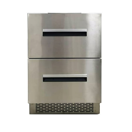 Equator 24-In 2 Drawer Freestand/Built-In Convertible Freezer/Refrigerator Stainless.
