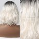 thumbnail image 3 of Pelucas cortas con frente de encaje rizado para mujeres negras, parte media, raíces oscuras, peluca sintética de encaje, rayita Natural, cabello diario, 3 of 4