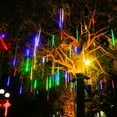 thumbnail image 4 of Morttic Meteor Shower Lights Outdoor, 19.7 Inches 8 Tubes 288 LED Snowfall Lights, Waterproof Meteor Christmas Lights, Hanging Falling Rain Lights for Tree Bushes Holiday Party Xmas Decoration, 4 of 6