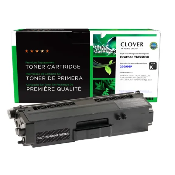 Remanufactured Clover Imaging Black Toner Cartridge compatible with Brother TN331