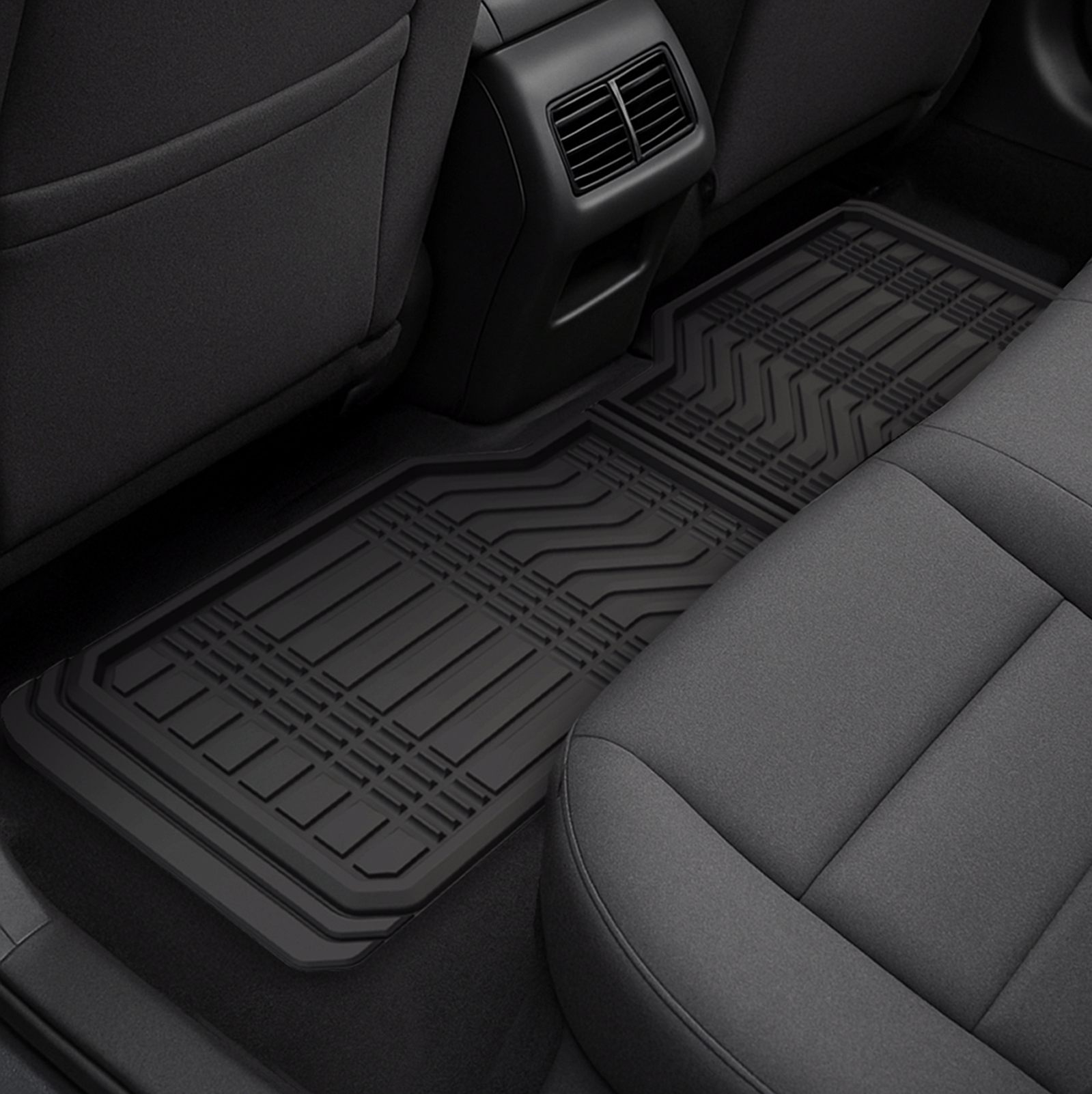 Auto Drive All Weather Rear Floor Mat, Black photo 2
