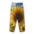 thumbnail image 5 of Haiem Sky Golden Sunflower Field Women's Pajama Pants Ultra Lightweight Pjs Bottoms Sleepwear Bottom Pants With Pocket Drawstring-X-Large, 5 of 7