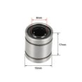 thumbnail image 2 of LM8SUU 8mmx15mmx17mm Linear Motion Bushing Ball Bearing Silver Tone 10Pcs, 2 of 5