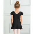 thumbnail image 6 of Stelle Ballet Leotard Flutter Sleeve with Separate Adjustable Tie Skirt Tights Ballerina Dancewear Combo for Girls,Black,8 Years, 6 of 7