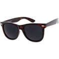 thumbnail image 2 of Classic Horn Rimmed Sunglasses Metal Rivets Wide Arms Square Lens 52mm (Tortoise / Dark Smoke), 2 of 4