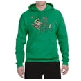 thumbnail image 2 of Wild Bobby, Funny Fishbone Skeleton Angler Fish, Animal Lover, Unisex Graphic Hoodie Sweatshirt, Kelly, 2XL, 2 of 3