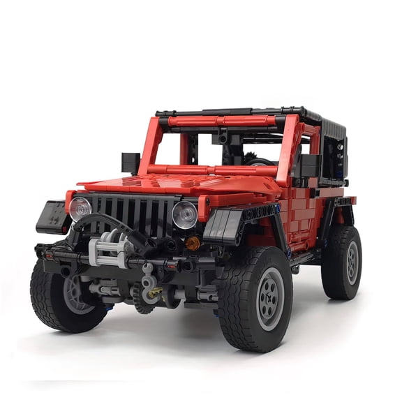 HI-REEKE Car Building Block Set Speed Champion off-Road Car Building Kit Toy Gift for Kid Adult Red