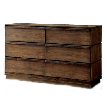 Furniture of America Dotson 6-Drawer Dresser, Rustic Natural Tone