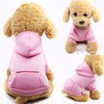 thumbnail image 3 of Sudaderas con capucha para perros de invierno, ropa térmica para cachorros, chaquetas, ropa para cachorros y gatos (m, rosa), 3 of 5