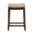 thumbnail image 3 of Hawthorne Collections 26" Transitional Wood/Faux Leather Counter Stool in Beige, 3 of 10