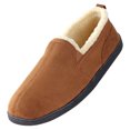 thumbnail image 2 of Urban Fox Dixon Suede Slippers Men I Rubber-Sole with Grips I Thickly Padded I 100% Boa Lining I Comfortable House Slippers I Slippers for Men | Chestnut 12-13, 2 of 7
