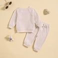 thumbnail image 4 of HBFAGFB Tenues Garçon Col Rond Confortable Manches Longues Chandail Décontracté Beige Taille 90, 4 of 4