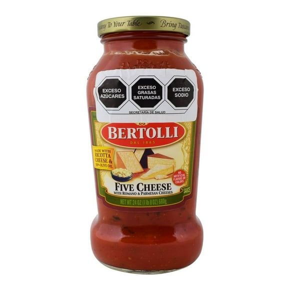 Salsa para pasta Bertolli cinco quesos 680 g