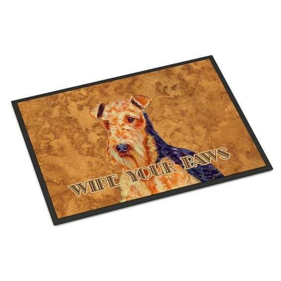 Carolines Treasures LH9453MAT Airedale Wipe your Paws Doormat 18x27 27"L x 18"W multicolor