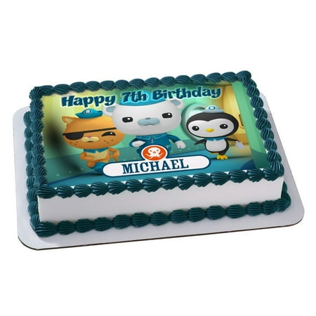 Disney Birthday Cake Toppers Octonauts Disney Junior Quarter Sheet Edible Photo Birthday Cake Topper. ~ Personalized! 1/4 Sheet ()