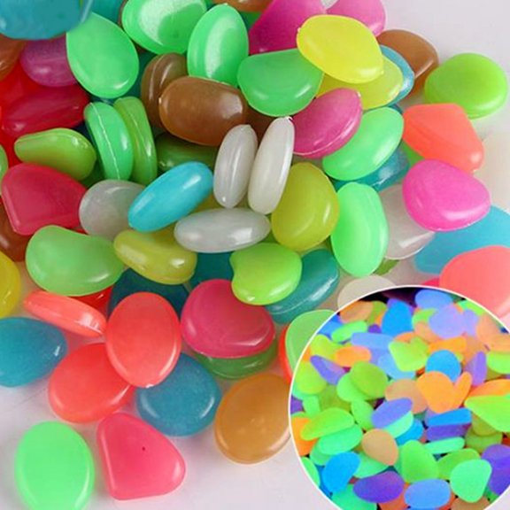 Moocorvic Glow In The Dark Pebbles Luminous Granule Rocks For Garden Aquariums Decoration