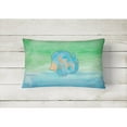 thumbnail image 2 of Carolines Treasures BB7419PW1216 Blue Fish Watercolor Canvas Fabric Decorative Pillow  12H x16W multicolor, 2 of 3