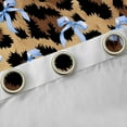 thumbnail image 4 of jejeloiu Kawaii Bow Tie Blackout Curtains Set of 2 (52x84 Each),Retro Leopard Cheetah Hide Window Curtains,Blue Brown Curtains and Drapes For Adults,Microfiber Bedroom Decor, 4 of 6