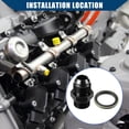 thumbnail image 2 of Unique Bargains 1 Set Fuel Fitting Fuel Line Male Flare Adapter for Car Metric M18x1.5 to 8AN Male Flare Adapter Black, 2 of 6