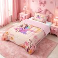 thumbnail image 2 of meiyoeat Personalized Initial P Twin Comforter Sets,Vintage Botanical Flowers Bedding Set For Girl,Pink Reversible,2 Pieces,1 Comforter and 1 Pillowcase, 2 of 7
