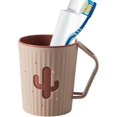 thumbnail image 3 of Cactus Toothbrush Cup - Reusable Bathroom Tumbler with Groove Handle, 3 of 4