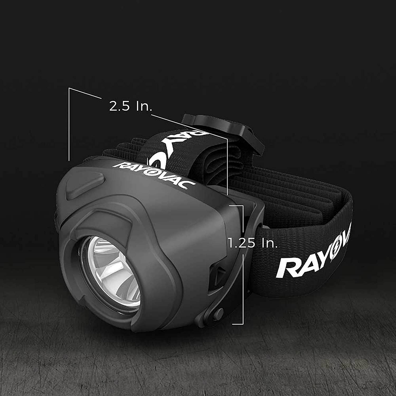 Headlamp LED Flashlight Rayovac Virtually Indestructible Headlight Safety Camp