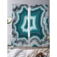 thumbnail image 3 of Green Agate Sheer Curtains 96 Inch Length 2 Panels Set - Light Filtering Window Treatments, Ombre Modern Abstract Art Rod Pocket Semi Curtains for Living Room/Bedroom/Kitchen Décor, 104"W x 96"L, 3 of 7