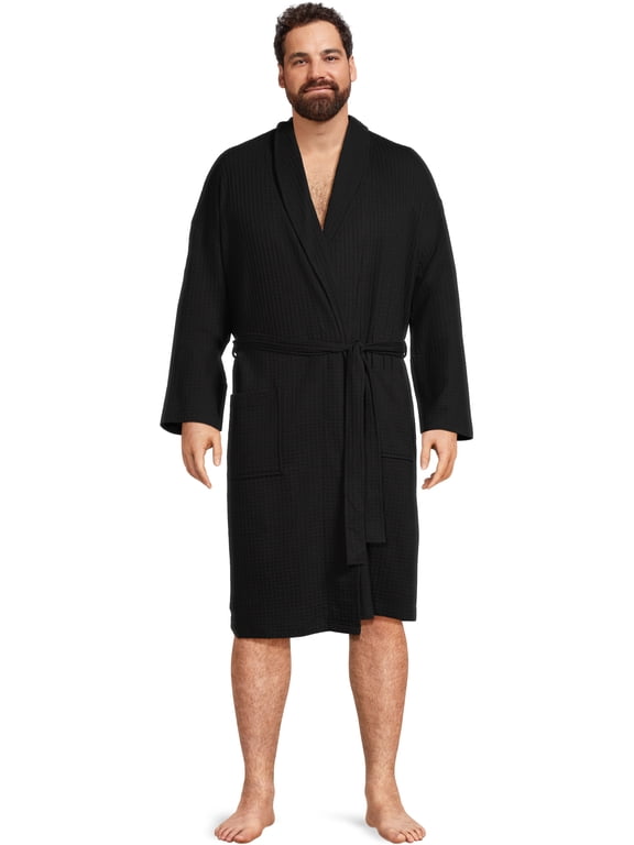 SHAWL COLLAR WAFFLE ROBE