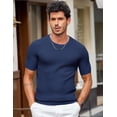 thumbnail image 2 of COOFANDY Mens Tshirts Business Casual Shirt Knit Short Sleeve Undershirts Crew Neck Dress Shirts, 2 of 9