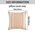 thumbnail image 6 of REGALWOVEN 2 Pcs Decorative Boho Throw Pillow Cover, Modern Textured Tufted Pillow Cover Striped for Couch Bed Sofa Pink 18" x 18", 6 of 6