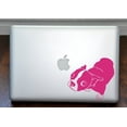 thumbnail image 1 of Molly the Boston Terrier Hot Pink Decal for 13" Macbook, 1 of 1