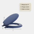 thumbnail image 4 of Fantasia 17 Inch Navy Soft Standard Vinyl Toilet Seat, 4 of 7