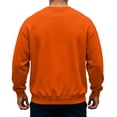 thumbnail image 4 of Hearthz Mens Crewneck Sweatshirts Solid Color Oversized Mens Fleece Sweatshirt Fall Winter Drop Shoulder Lightweight Pullover Men Orange XL, 4 of 4