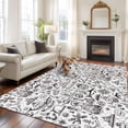 thumbnail image 3 of Vintage Map Washable Living Room Rugs 5'x8', Watercolor Navigation Boat Black Line Low Pile Throw Large Area Rug Non-Slip Sturdy Edge Binding Carpet for Living Room Kitchen Office, 3 of 9