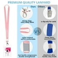 thumbnail image 4 of Lanyard with Badge ID Holder 3Pcs Pink Lanyards for Neck with Card Holder Neck Strap Lanyard for Women & Men, 4 of 7