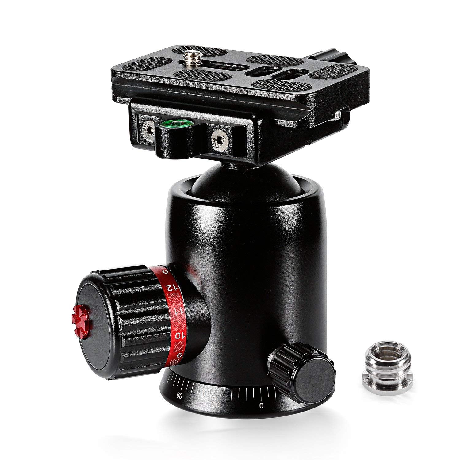 Xdashou Camera Stand Aluminum Alloy 360 Degree Rotation Panorama Ball Head with Speedy Release Plate for Camera Tripod Head
