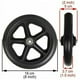 thumbnail image 4 of Rueda delantera de 8 pulgadas, 2 ruedas de repuesto para sillas de ruedas, neumático sólido antideslizante, 190 mm gris en negro, ruedas para sillas de ruedas, andadores, andadores (negro), 4 of 5