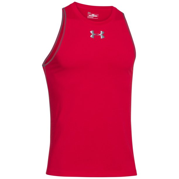 Under Armour Charged Tank Top para Hombre, Rojo, XX-Large Under Armour Camiseta sin mangas